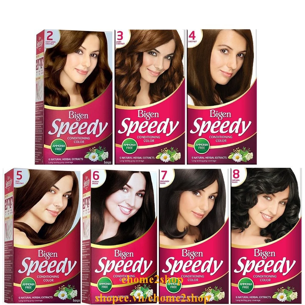 Bigen Speedy: Khoe mái tóc đen bóng làm bạn tự tin hơn với Bigen Speedy - dòng sản phẩm nhuộm tóc nhanh chóng và dễ dàng để sở hữu một kiểu tóc đẹp hoàn hảo. Xem hình ảnh ngay để khám phá sự thay đổi đáng kinh ngạc của tóc bạn sau khi sử dụng Bigen Speedy.