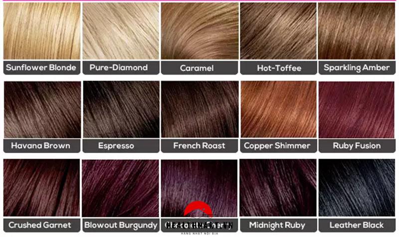Bộ sưu tập bảng màu nhuộm tóc hair color cream giá tốt t05/2023