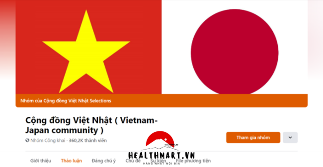 Trang fanpage của nhóm Cộng đồng Việt Nhật