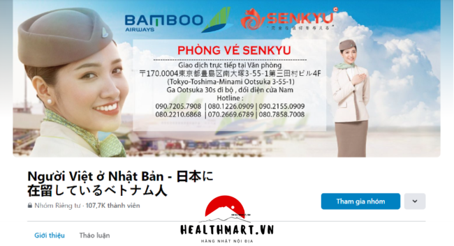 Trang fanpage của nhóm người Việt ở Nhật Bản